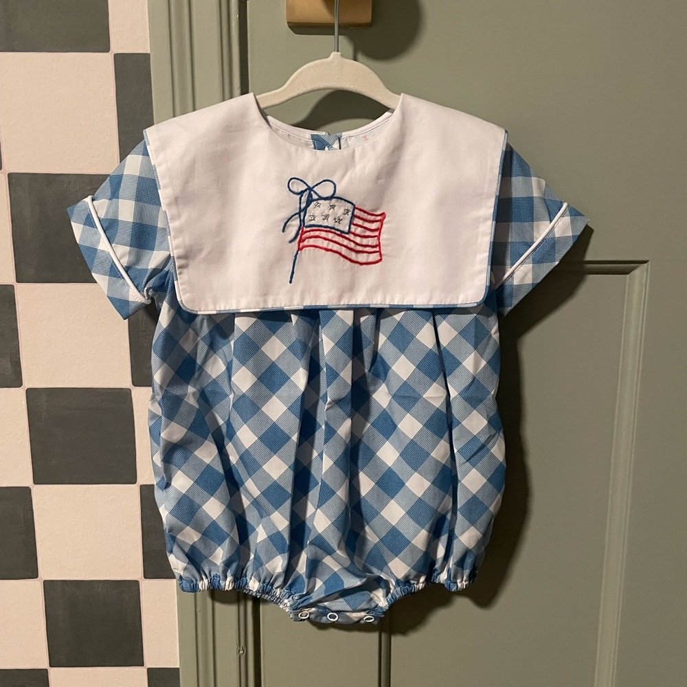 Lillie & Lilah Flag Romper • 12 mo